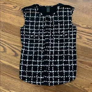 GUC Ann Taylor Factory Black and White Top; Size S